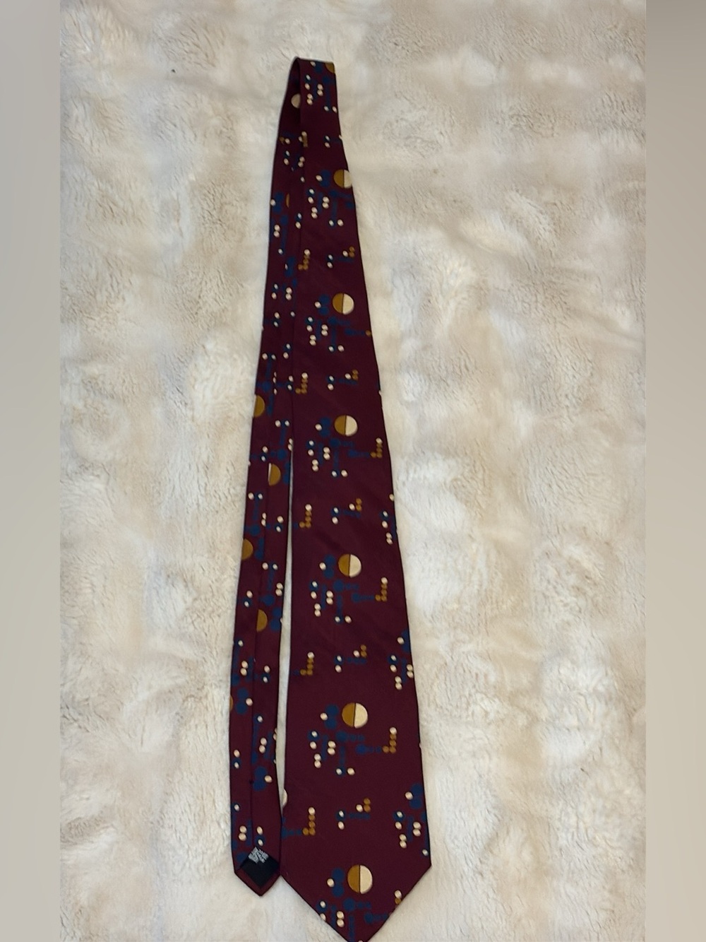 Polo by Ralph Lauren Burgundy Geometric Print Kids Tie